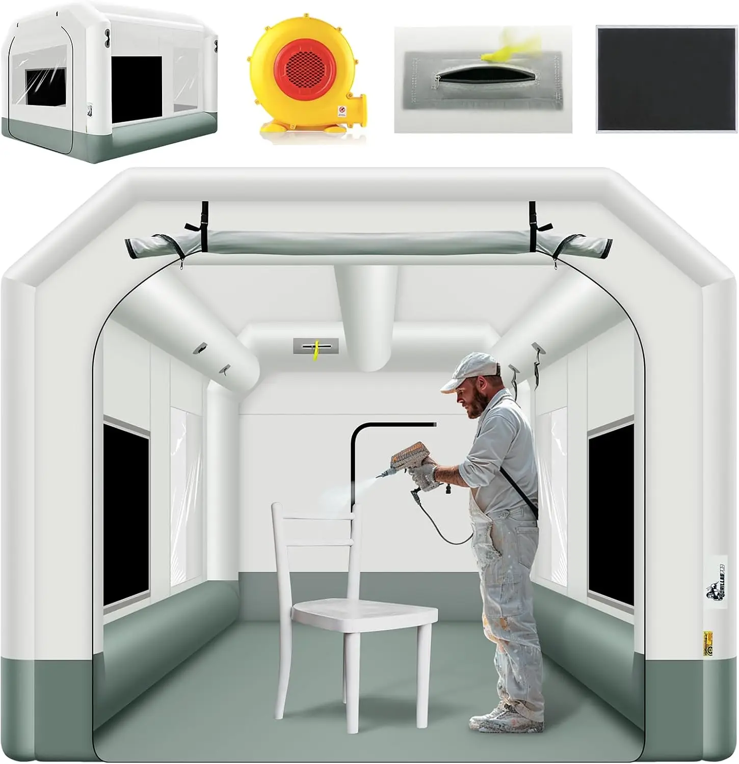 Inflatable Paint Booth - Tenda Inflável para Pintura 13x10x8Ft com