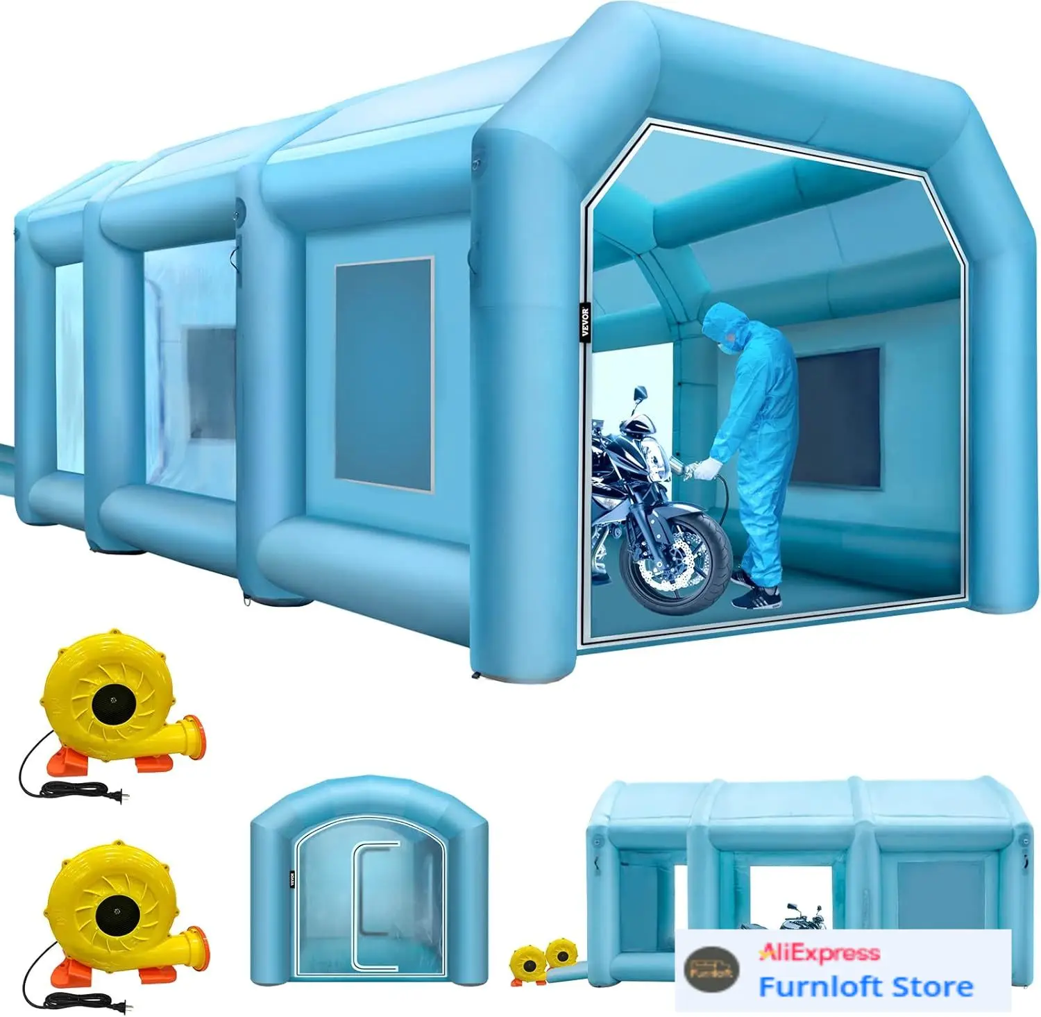 Inflatable Paint Booth - Cabine de Pintura Inflável, 29,5x19,7x13 pés,