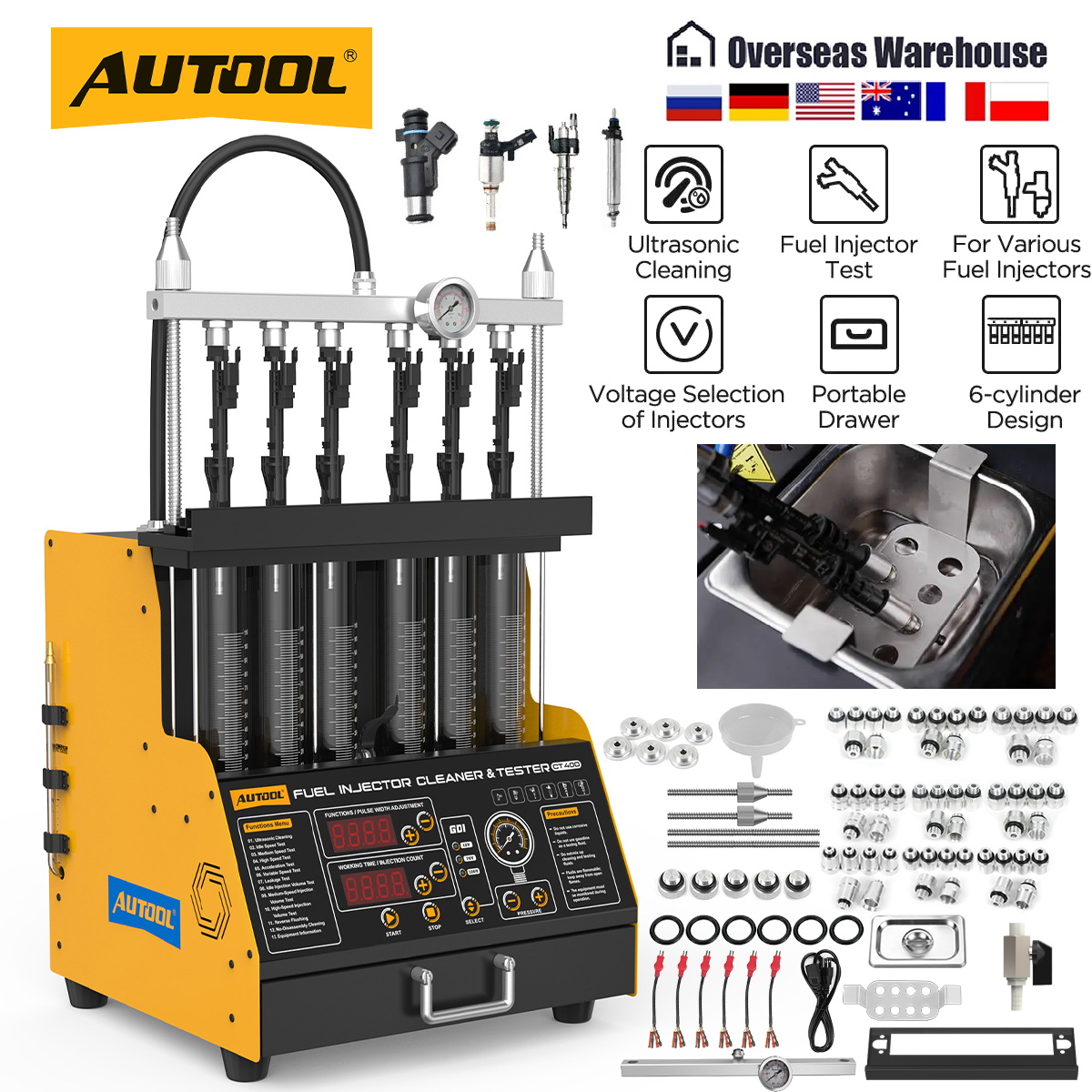 Fuel Injector Tester - Máquina de Limpeza e Teste de