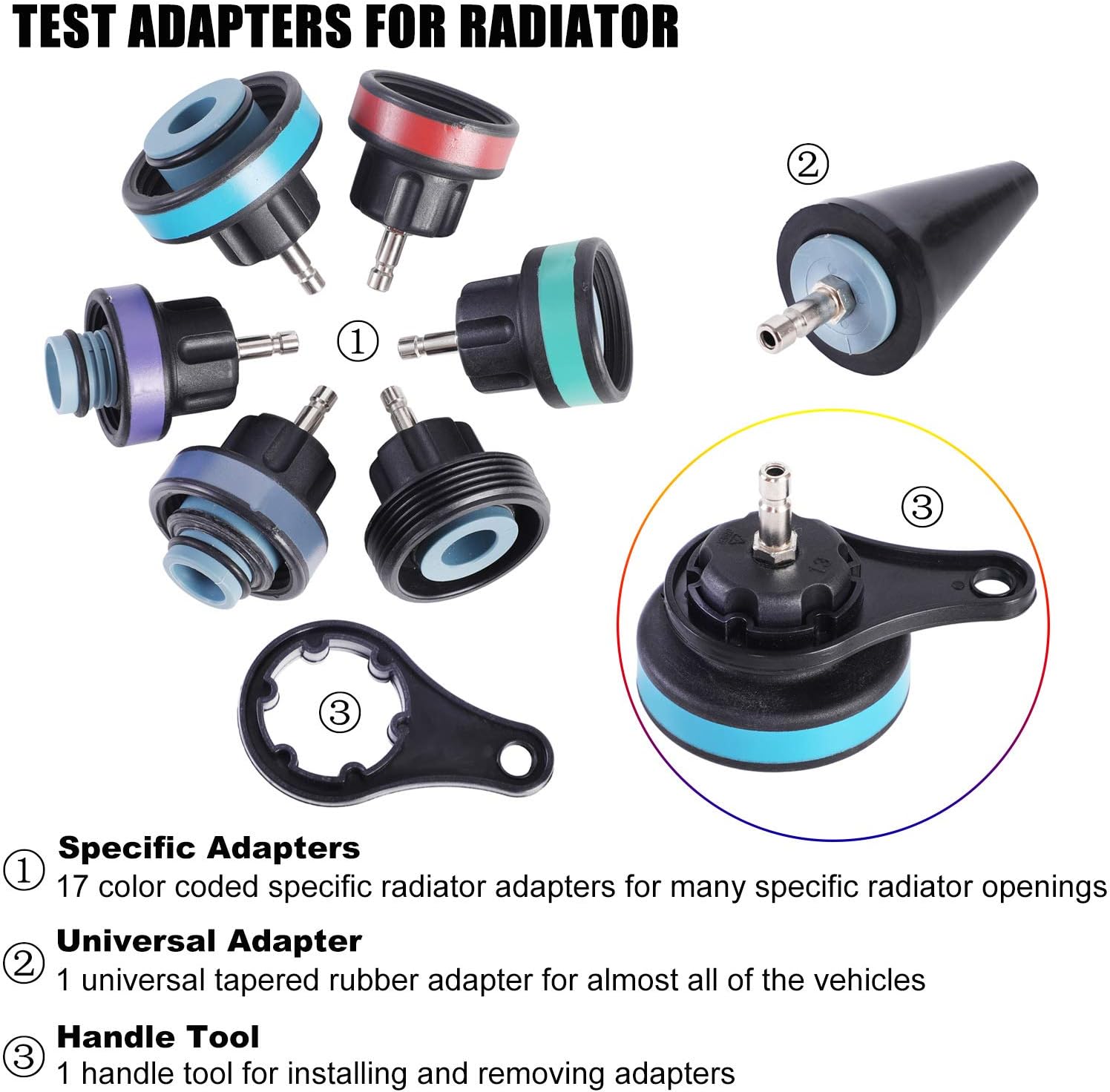 Conjunto universal de testador - Radiator Pressure Tester avaliação e preço