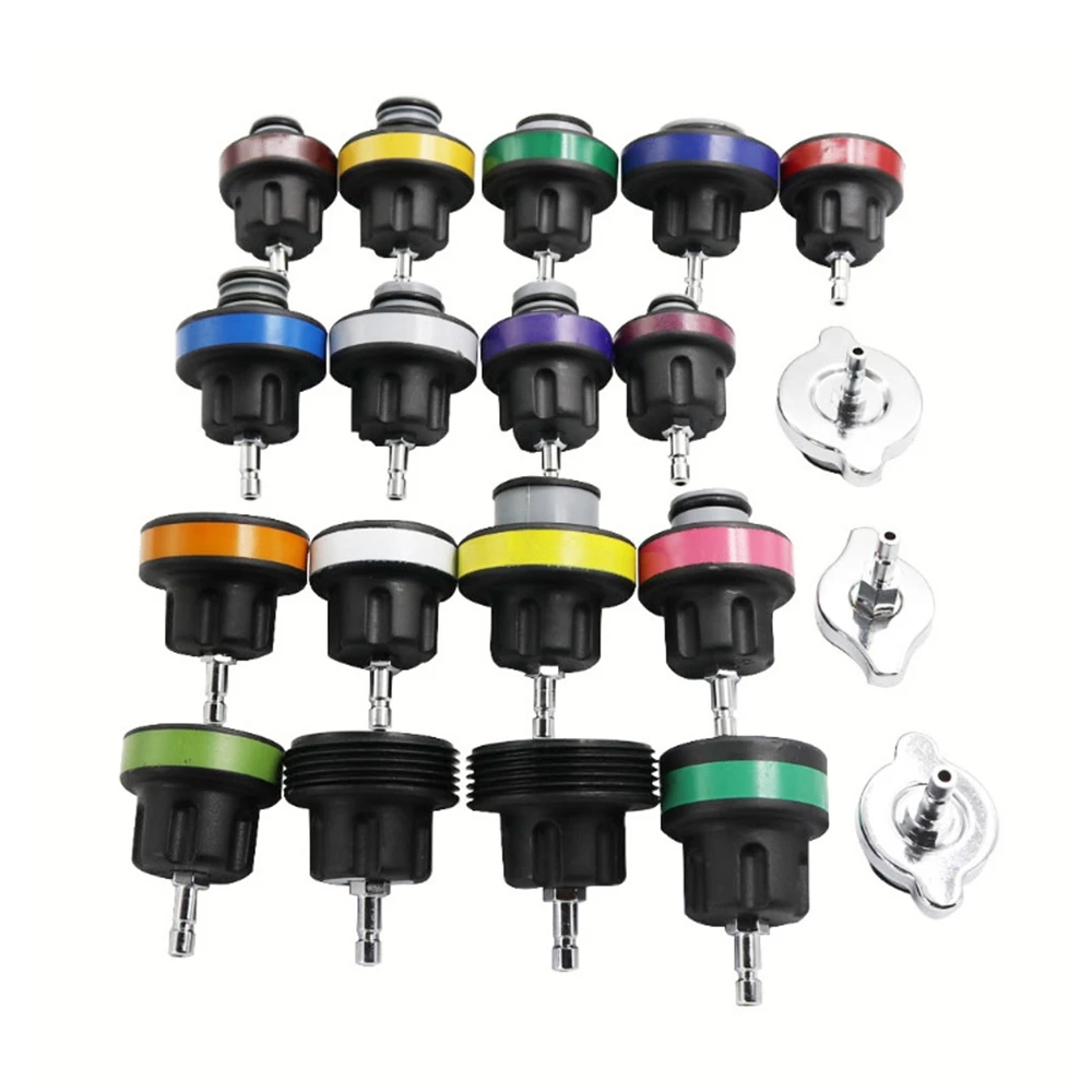 Novo 28 pces tipo de vácuo tes - Radiator Pressure Tester avaliação e preço
