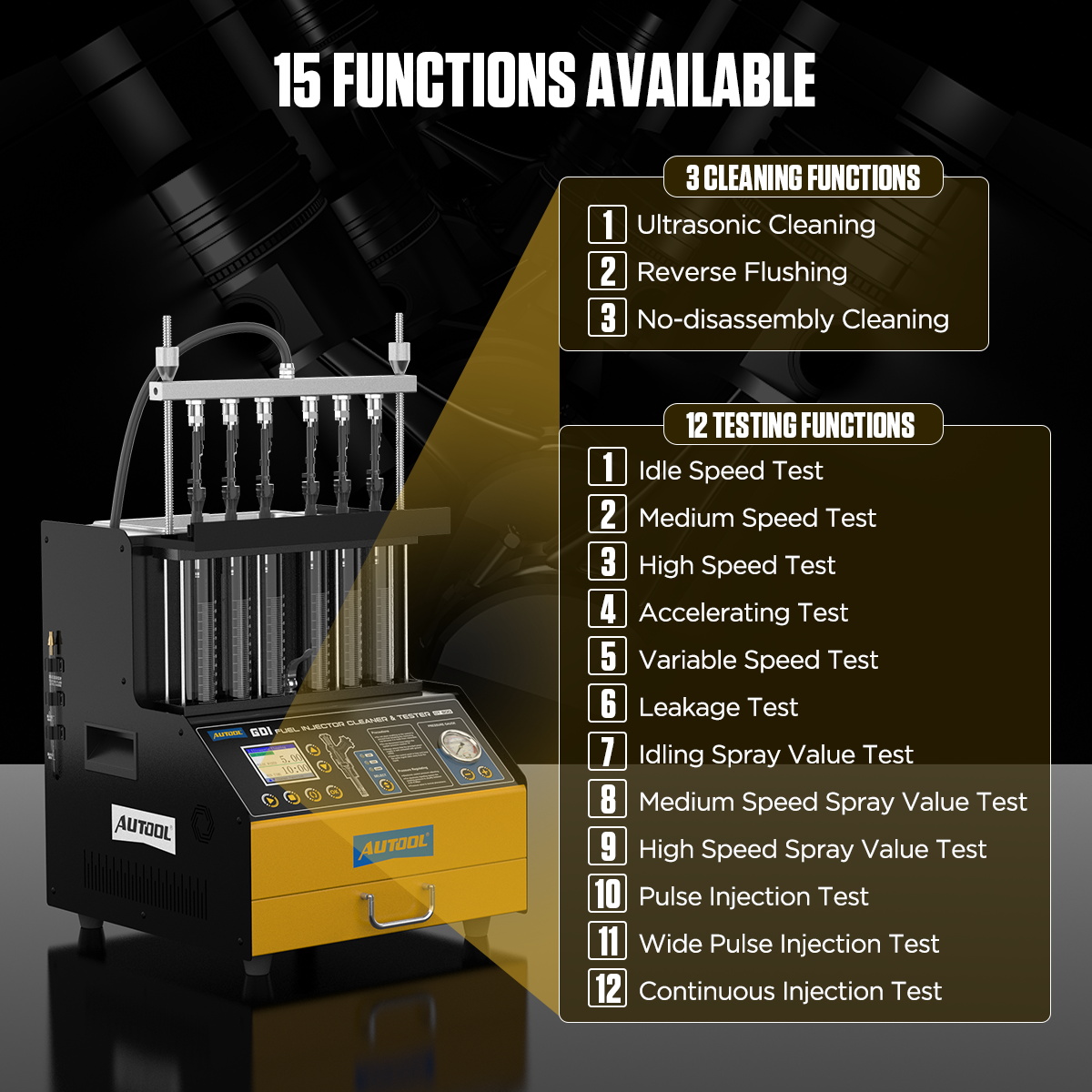 Gdi efi fei 6 cilindros 110v-2 - Fuel Injector Tester avaliação e preço
